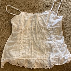 White cute coquette tank top